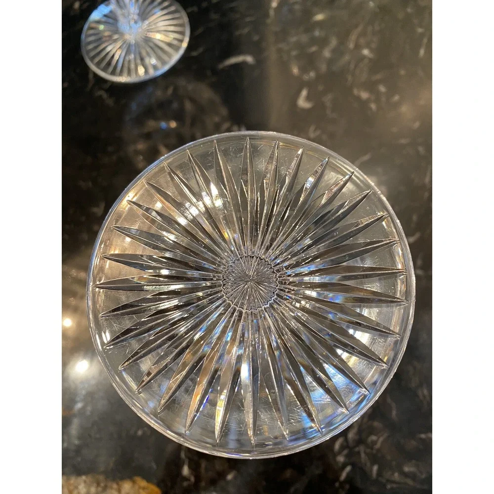 Vintage Nachtmann Traube Cut To Clear Crystal Sherbet Compote Bowls Set Of 3